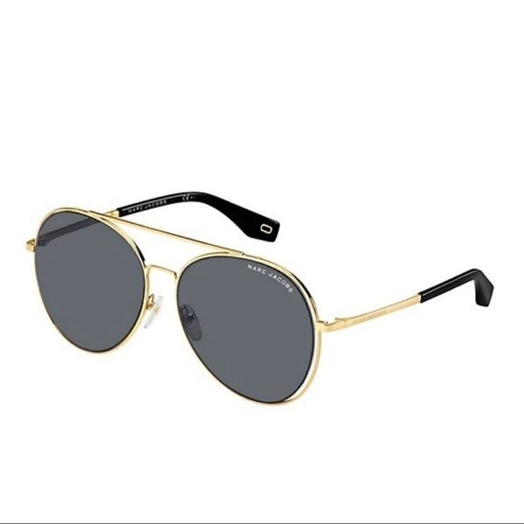 MARC JACOBS Metallic Aviator Sunglasses 60mm - Picture 2 of 3